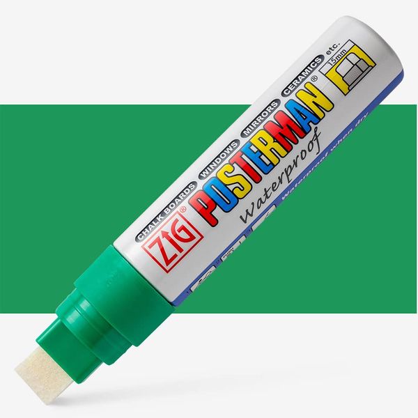 Zig Posterman Waterproof Marker - 15mm Broad Tip - Green