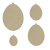 Bronze Wooden Easter Eggs - Decorative Cuts 2-10 cm, Size: 5 cm, Pack of 10