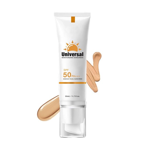 Generic Tinted Sunscreen for Face SPF 50, Hydrating Sun Essence Face Sunscreen, Korean SPF 50+ PA++++ No White Cast, Hydrating, Moisturizing, UV Defense, Travel Size