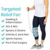 Compression Knee Ice Wrap - Reusable Brace with Air Pump - Hot/Cold Therapy for 