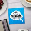 Shopagift Funny Overthinking 2 Pack Coasters Let me Overthink This Gift - 9cm x 9cm