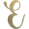 Wooden Letter 5" Blank E Cursive CASKING Cream Font