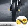 F FIERCE CYCLE Pair Motorcycle Wheel Front Fork Frame Sliders Caps Gold Tone