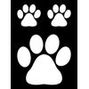 Eyecandy Decals Dog PAW 4" Decal Sticker Plus 2 Small White