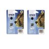 Epson T0711 x2 Ink Cartridges - Black (Twin Pack)