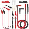 Gosknor Multimeter Test Leads Kit, Includes Alligator Clips 4mm Stackable Banana Plugs & Sharp Probes Replaceable Wires for Digital Tester Meter Multimeters Circuit Testing & Electrical Measurements