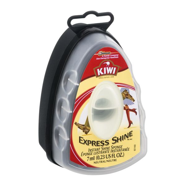 KIWI Express Shoe Shine Sponge | Leather Care for Shoes, Boots, Furniture, Jacket, Briefcase and More , purse, bag, Packed by Organica