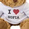 NEW - I LOVE SOFIA - Teddy Bear - Cute Soft Cuddly - Gift Present Birthday Valentine