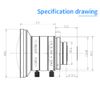 FA 4mm Machine Vision 1/1.8" Fixed Focus Lens Industrial Camera C-Mount Lens