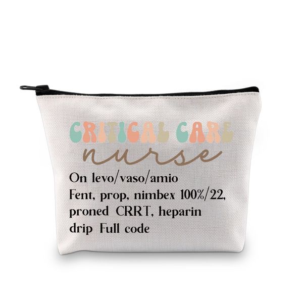 Critical Care Nurse Gift Make-up Tasche Notfall Krankenschwester Geschenk CCU CCN Nicu Micu PICU Krankenschwester Geschenk Krankenschwester Survival Kit