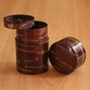 Kaba Seikou E19-097-02 Whole Leather Tea Caddy (Medium Length), Plain Leather