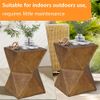Outdoor Lightweight Concrete Side Table Concrete Stool End Table Accent Table