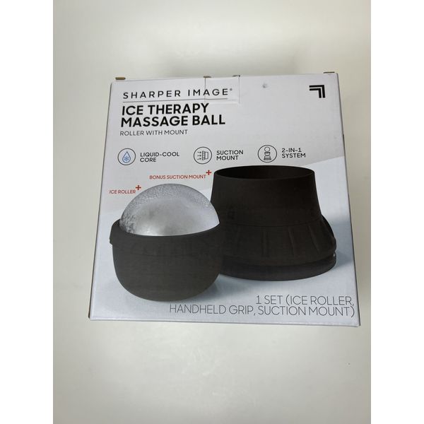 NEW Sharper Image Ice Therapy Massage Ball Roller with Wall Mount