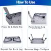 Step Stool Portable Folding Metal Foot Stool Compact One Step Ladder for Kitchen
