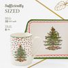 Spode X0011859144 Mugs & Tray Set, Porcelain, Green