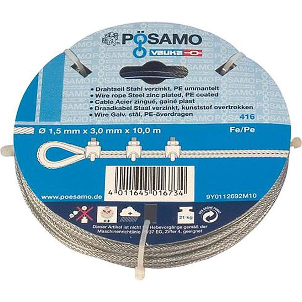 Format 4011645017434 – Wire Rope 5 mm / Ring 10 m Galvanised