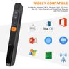 Wireless PowerPoint Presentation Clicker Remote, 2 in 1 Type C and USB A RF 2.4GHz PPT Presentation Presenter Laptop Clicker Pointer Slide Advancer with Hyperlink Volume Control