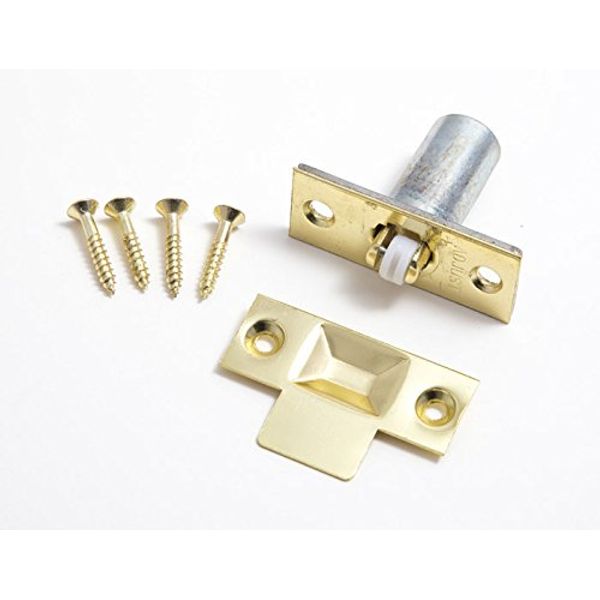 2 x Premium Quality Adjustable Roller Catch EB Brass Plated Steel