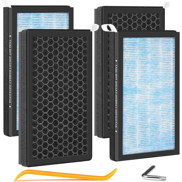 Tesla Model 3 and Y Cabin Air Filter Replacement (4 Pack) - Compatible With Model 3 and Y Accessories