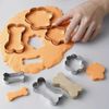 6pcs, Dog Paw Bone Shaped Cookie Cutters, Pastry Cutter Set.