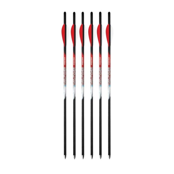 Black Eagle - BE-EXB-6 Executioner Crossbow Fletched Carbon Arrows/Bolts - 20/.001 - 6 Pack