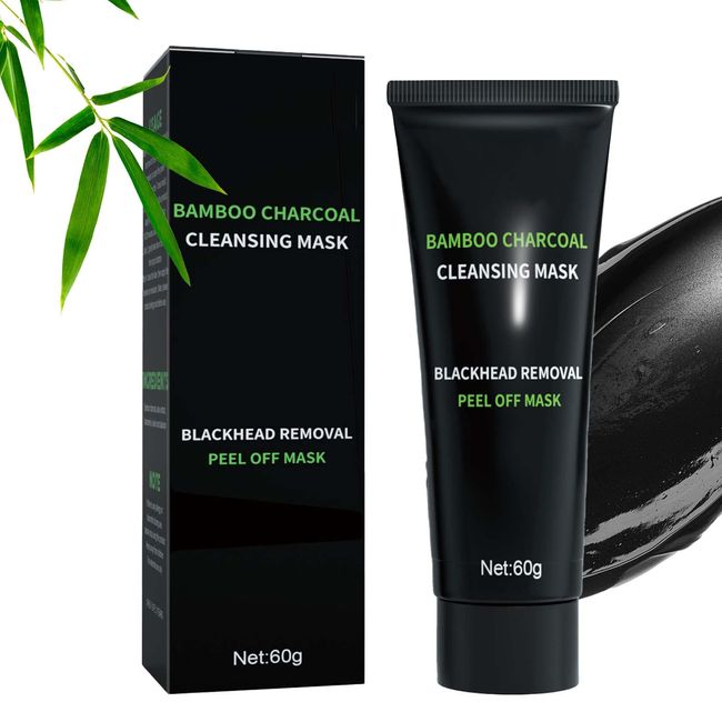 Fusang Blackhead Remover Mask,Charcoal Black Peel Off Mask Purifying Long Lasting Deep Cleansing Face Mask Skin Care for All Skin Types