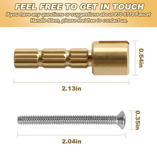 Aulpq Stem Adapter with Screw 970-0770, for Pfister Replacement Parts, Shower Sartridge, Shower Handle, Shower Adapter for Tub Faucet,Brass