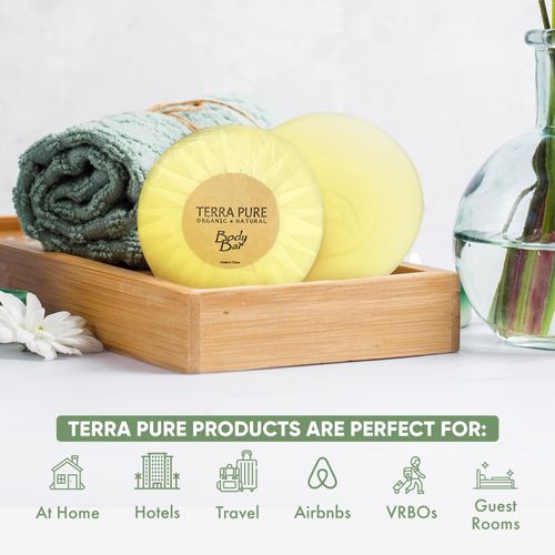 Terra Pure Bar Soap, Travel Size Hotel Amenities, 1.25 oz (Pack of 10)