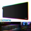 VicTsing Non-Slip RGB LED Gaming Mouse Mat Pad  Large Extended 12 Lighting Modes