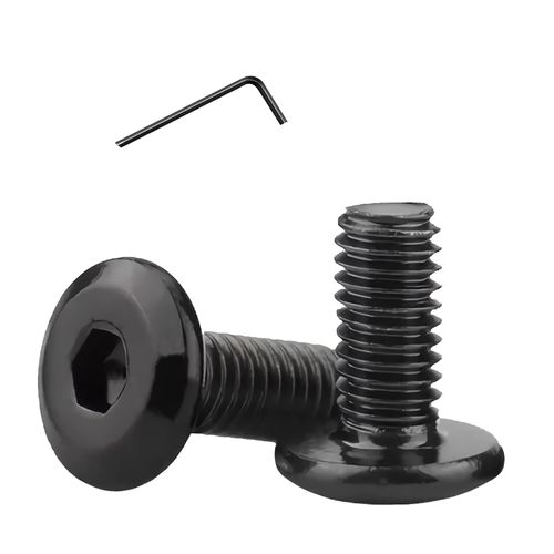 Metuja M6-1.0 x 12mm,20-Pack Black Flat Head Hex Socket Cap Screw Bolts,304 Stainless Steel,Fully Threaded M6 Bolts,Metric Fasteners for Furniture