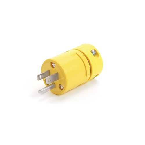 Daniel Woodhead 1447 Super-Safeway Plug, NEMA 5-15P Style Yellow