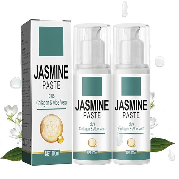 2 Stück Jasminsalbe Augenringe,Jasminsalbe Augencreme Mit Kollagen und Aloe Vera Extrakt,Augencreme Gegen Falten und Augenringe, Entfernen Tränensäcke und Schwellungen