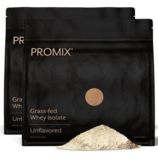 Promix Whey Protein Isolate Powder Unflavored - 5lb Bulk - Grass-Fed & 100% A...