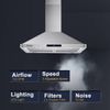 30in Wall Mount Kitchen Range Hood Vent 700CFM Stainless Steel Touch Control New