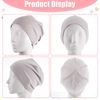 4 Pieces Bamboo Sleep Cap Multifunctional Skull Caps Headwear Frizzy Hair Sleep Hat Breathable Hair Sleeping Cap Helmet Liner Hard Hat Beanie Cap for Women Black