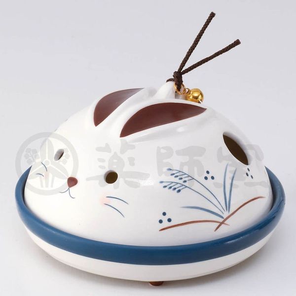 [4407] Rabbit Mosquito Repeller (Flat) Yakushi Kiln Natsui Feng Shui Luck Up Fortune Good Luck Interior Figurine