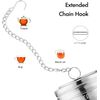 Large Silver Tea Infuser Extra Fine Mesh Loose Leaf Tea Strainer with Drip Tray