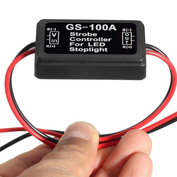 BlyilyB 12V-24V Flash Strobe Controller Flasher Module for 3rd LED Brake Lamp Tail Stop Lamp (Pack of 1)