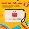 Pattern Pop Personalized Teacher Name Cosmetic and Makeup Bag