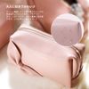 Rownyeon Makeup Pouch, Portable, Cute, Compact, With Many Compartments, Korean Style, Ribbon, Pen Case, Water Repellent, PU Small Items, Mini, Pink, Brush Holder, Pen Holder, Birthday Gift