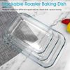NUTRIUPS Small Glass Baking Dish for Oven, 1L Rectangular Lasagne Dish, Ovenproof Roasting Dish