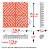 42pcs 16"x16" Red Garage Floor Mat Perforated Flooring Tile Shop Interlocking