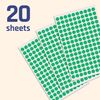 3,000 Pack, 10mm Round Dot Stickers Sticky Labels - Green