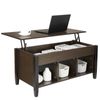 Tabletop Table Lift Top Coffee Table with Hidden Storage Compartment Shelf