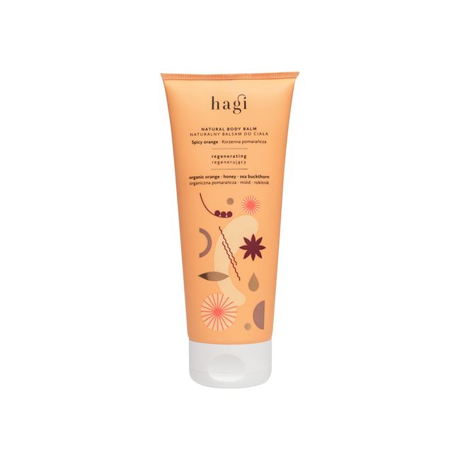 Hagi Natural Spicy Orange Körperlotion, Bodylotion | Regeneriert die Haut, mit Bio-Orange, Haut pH-Wert, Natürliche Inhaltsstoffe, Honig, Sanddorn, Haferprotein | Sheabutter | 200 ml