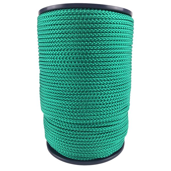 2mm Emerald Green Polypropylene Braided Poly Rope Cord x 200 Metre Strong String