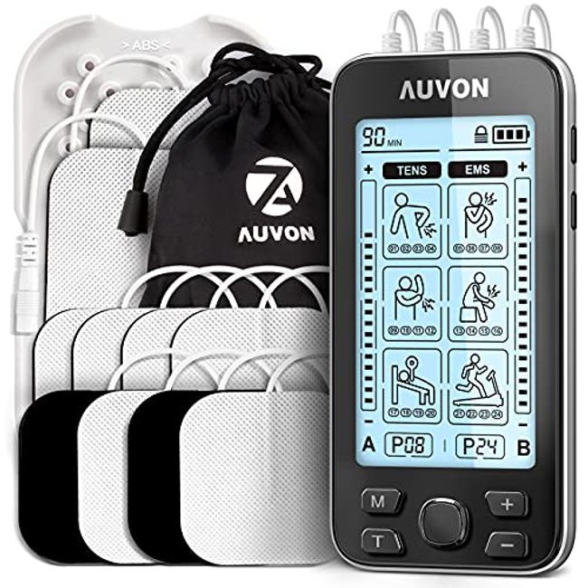 For AUVON Rechargeable TENS Unit Muscle Stimulator 3rd Gen 16 Modes TENS  Machine