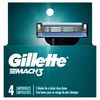 Gillette Mach3 Mens Razor Blade Refills, 4 Count