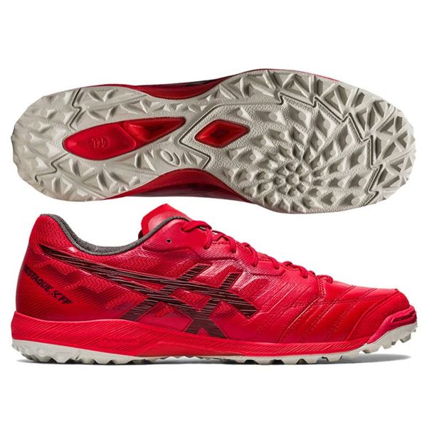 ASICS DESTAQUE K FF TF Men's Futsal Shoes, 600 (Classic Red/Beat Juice)