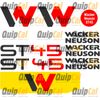 Wacker Neuson  St28, ST31, ST45 or ST50 Compact Loader Decal Set